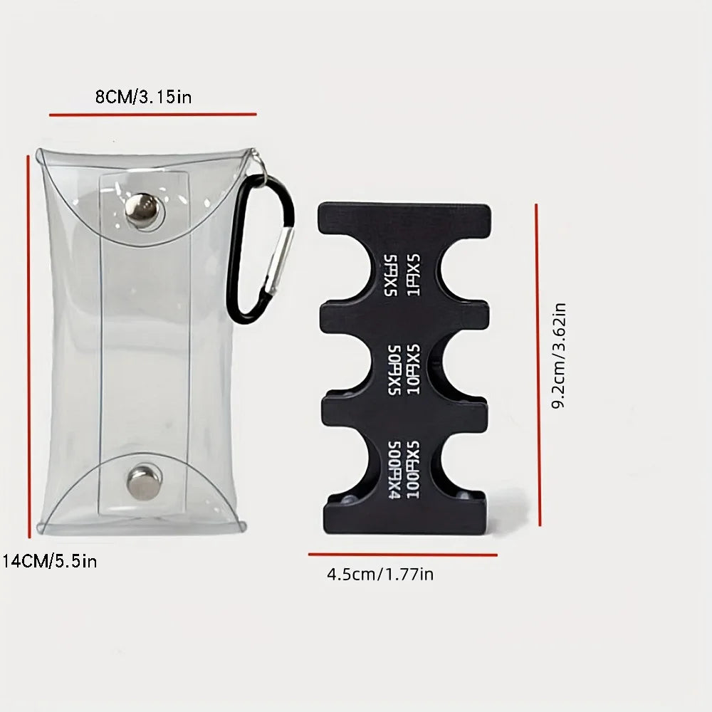 Portable Transparent Coin Clip Organizer Wallet – Small PVC Travel Coin & Card Holder