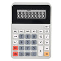 12-Digit Portable Financial Calculator, Large Tilted LCD Display, Battery-Powered Desktop Calculator