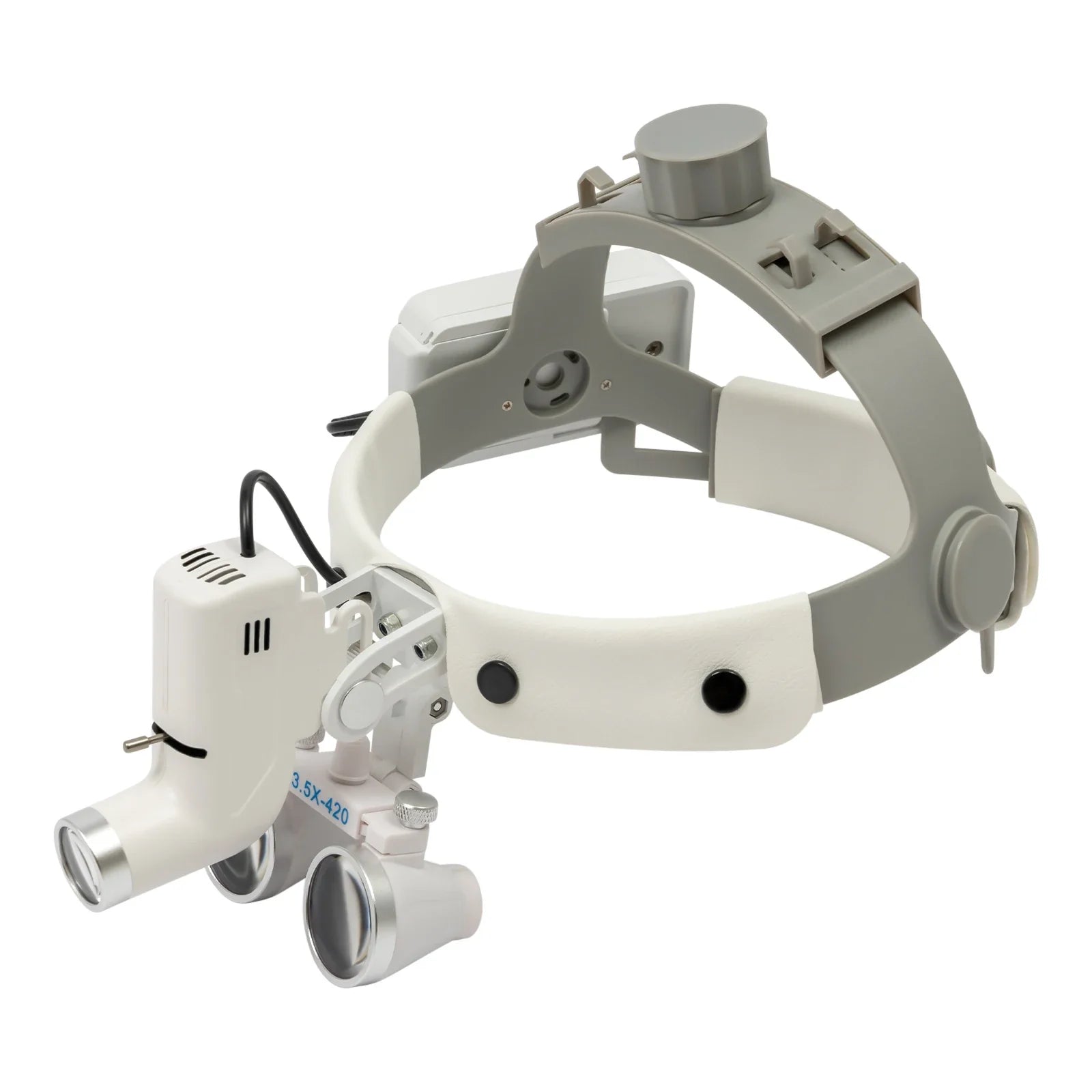 Binocular Medical Magnifier 3.5X LED Headband Light - Adjustable Rechargeable for Dental, Clinical & Jewelry Work