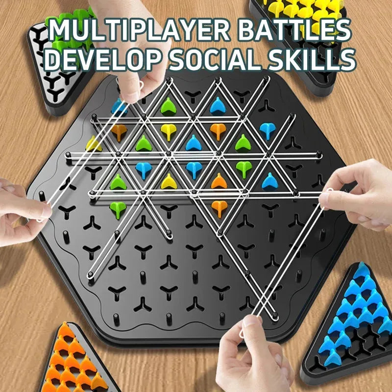Triangle Chain Duel Strategy Board Game Family Logic Game for Kids and Adults