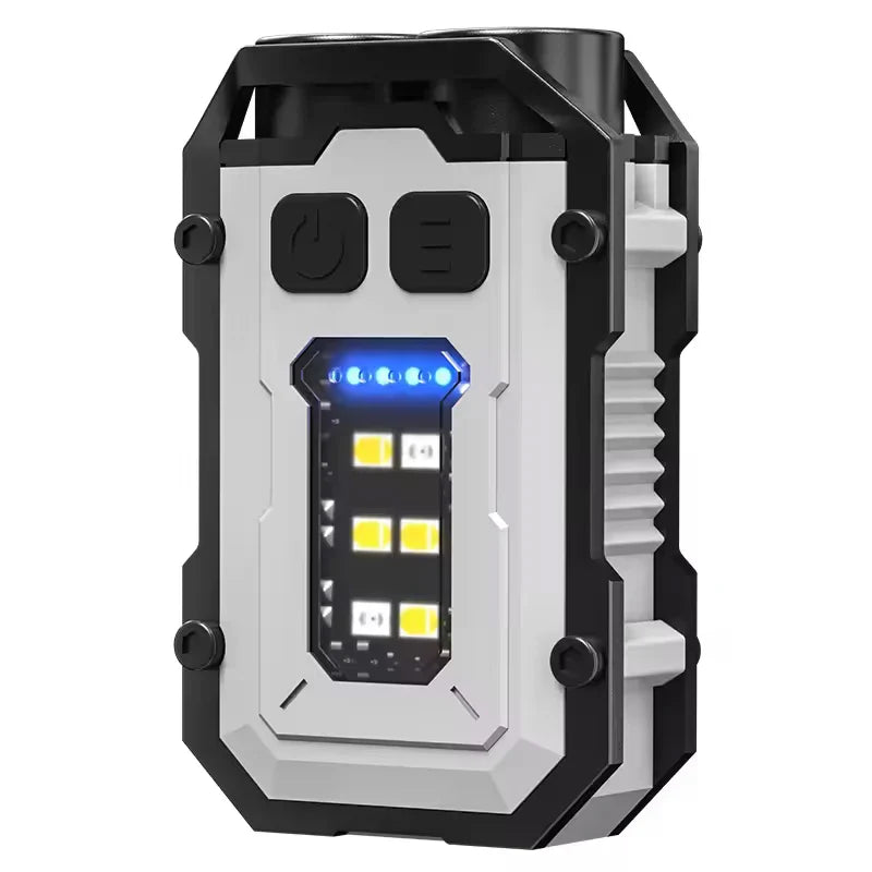 High-Power Rechargeable LED Tactical Flashlight Ultra-Bright Self-Defense Headlamp
