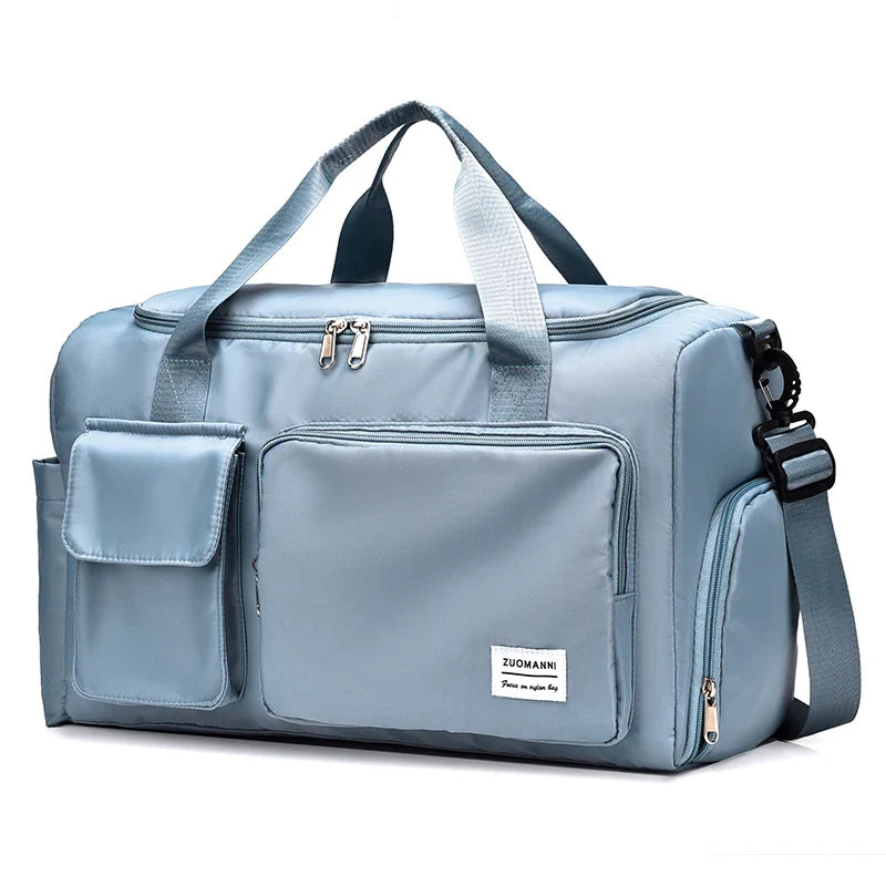 Carry-On Weekender Duffel Bag 35L – Travel Overnight Bag with Shoe Compartment and Wet/Dry Pocket for Women