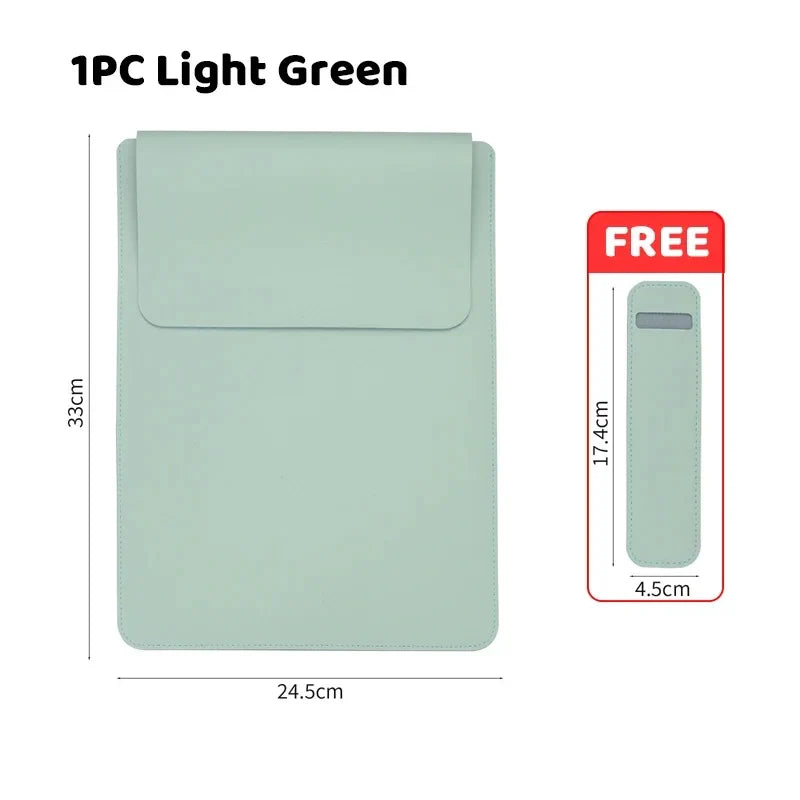 PU 13-Inch (33 cm) Waterproof Laptop Sleeve with Pen Case – Protective Sleeve for MacBook Air/Pro, Multiple Colors