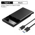 2.5-Inch Tool-Free USB 3.1 Type-C SSD/HDD Enclosure Portable SATA External Drive Case