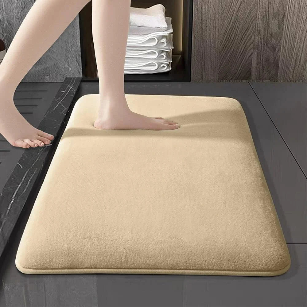 Coral Velvet Super Absorbent Bath Mat – Non-Slip Quick-Dry Bathroom & Door Mat