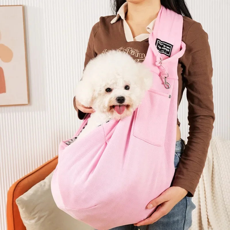 Pet Sling Carrier for Small Dogs & Cats – Crossbody Shoulder Bag, Portable Travel Puppy & Cat Carrier, Holds up to 7.5 kg (16.5 lb)