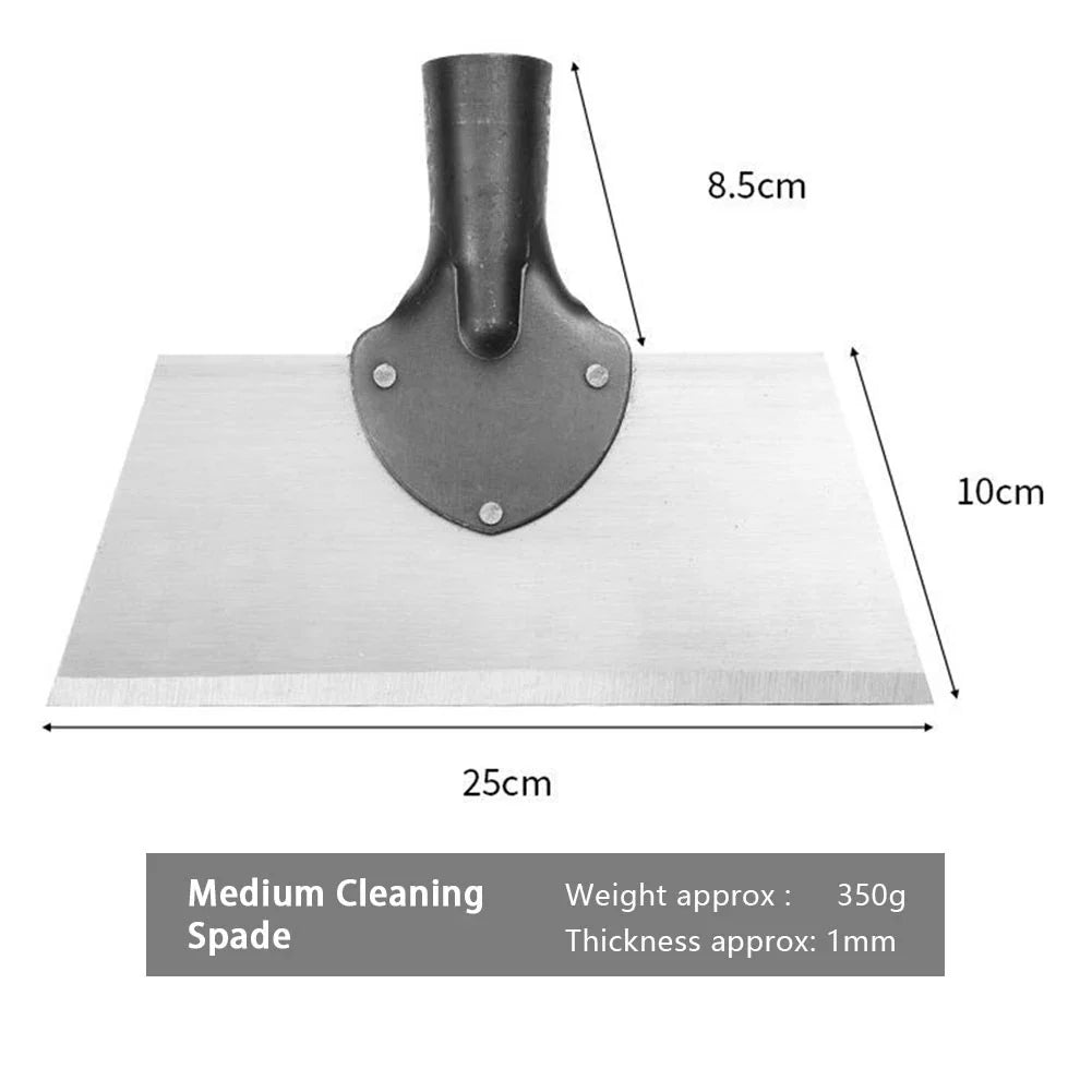 30cm (11.8in) Multifunctional Garden Shovel — Manganese Steel Weed, Deicing & Manure Scraper