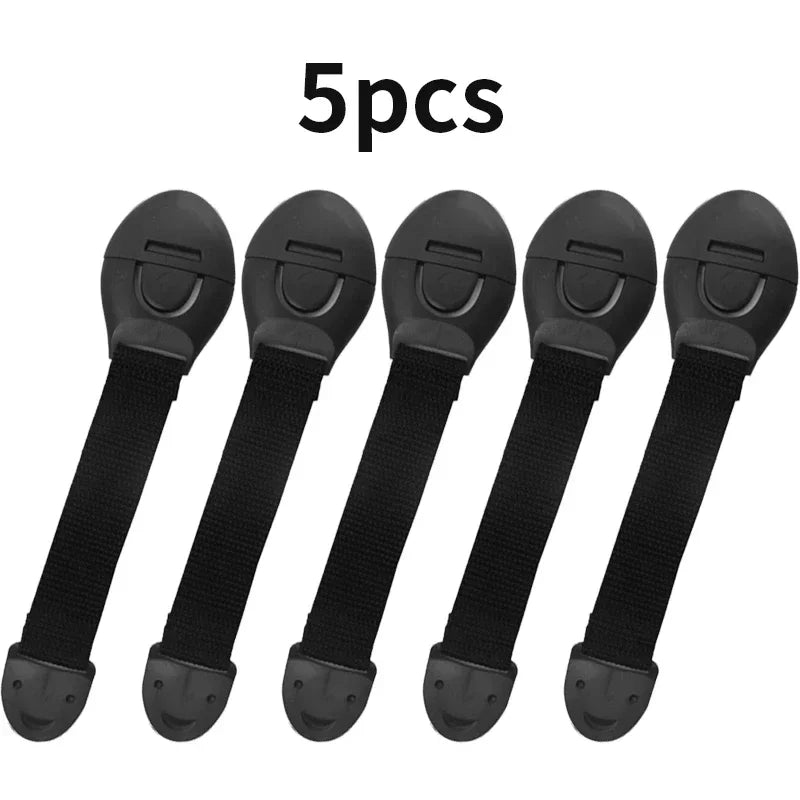 Baby Proof Cabinet & Drawer Lock Straps — 5/10-Pack Child Safety Door Latches, 20 cm (7.9 in) with 10 cm (3.9 in) Strap