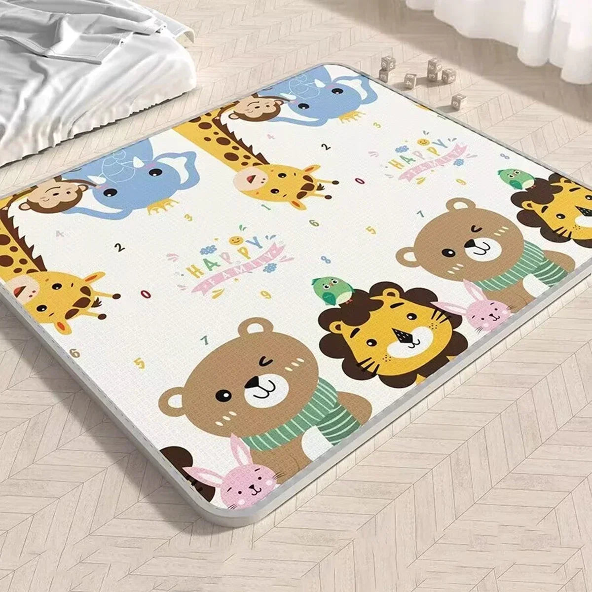 Baby Play Mat Foam Crawling Activity Gym Rug – Non-Toxic EPE, Double-Sided, Foldable (Available in 5 Sizes)