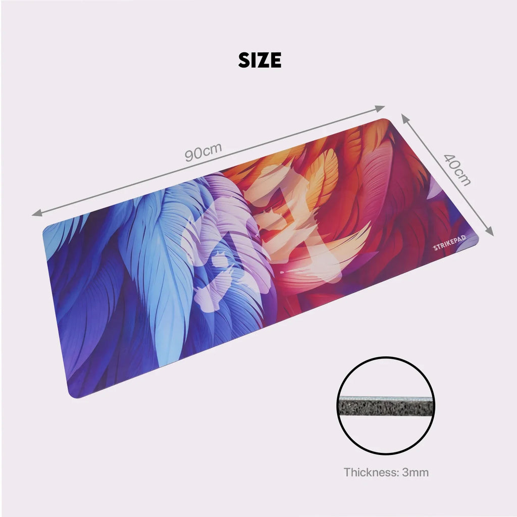 Holographic Gaming Mouse Pad 490 x 420 x 3 mm (19.3 x 16.5 x 0.12 in) Waterproof No-Edge Stitching