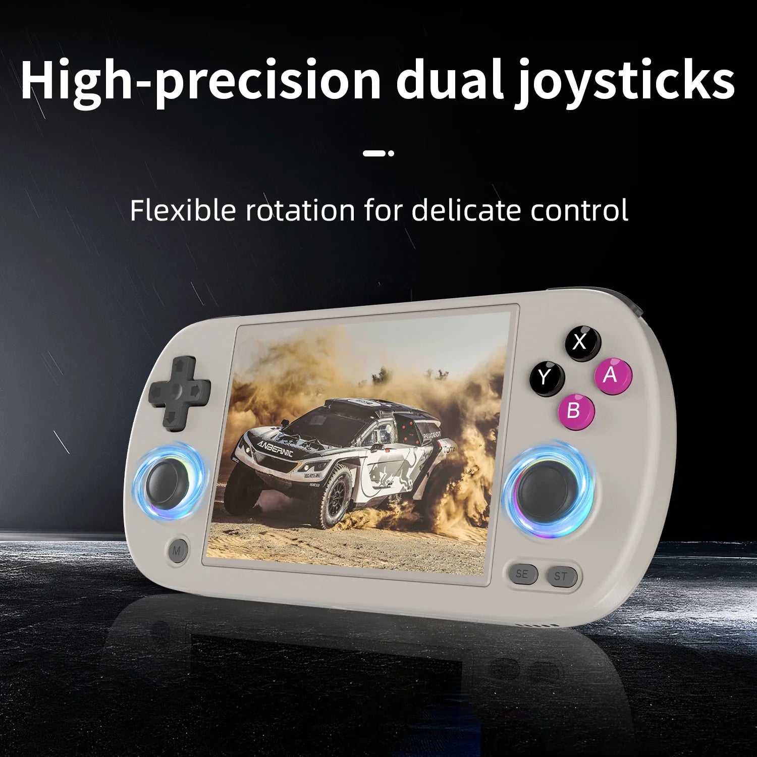 Retro Handheld Game Console 4.0-inch (102 mm) IPS 640x480, 3200mAh Battery, RGB Joystick, 5,000+ Built-in Games, Up to 512GB Expandable