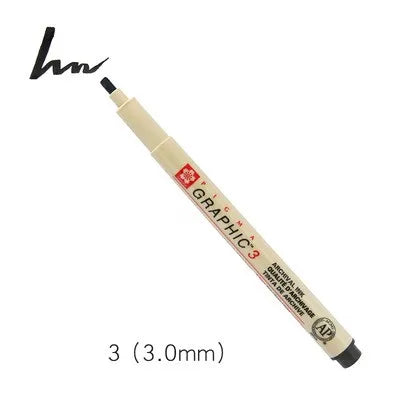 1pc Pigment Fineliner Pen — Waterproof Black Ink, Fine Tip Sketch & Drawing Marker