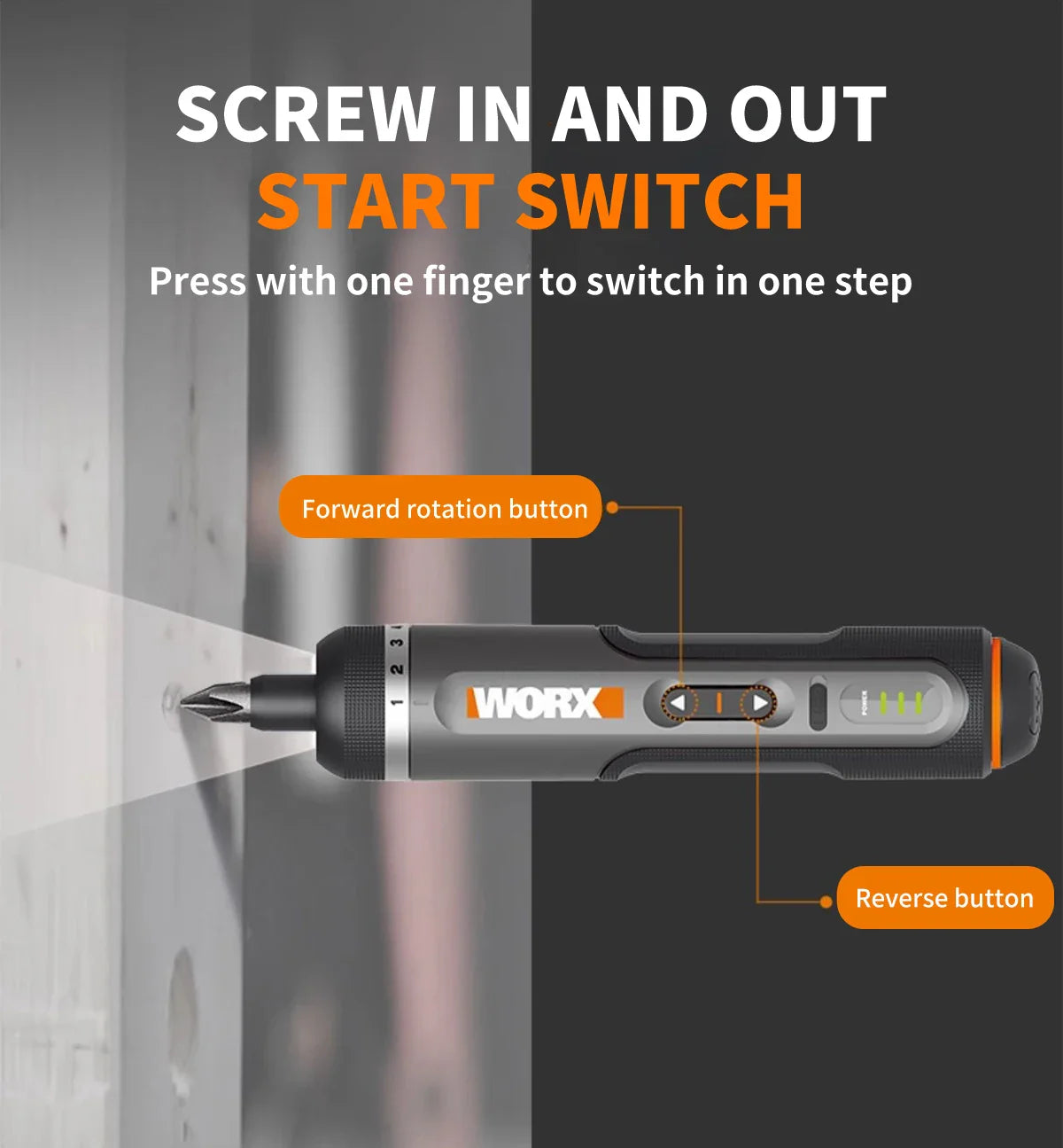 4V Cordless Electric Screwdriver Set — USB Rechargeable Smart Mini Drill, 30-Bit Kit (57mm/2.24in & 25mm/0.98in)
