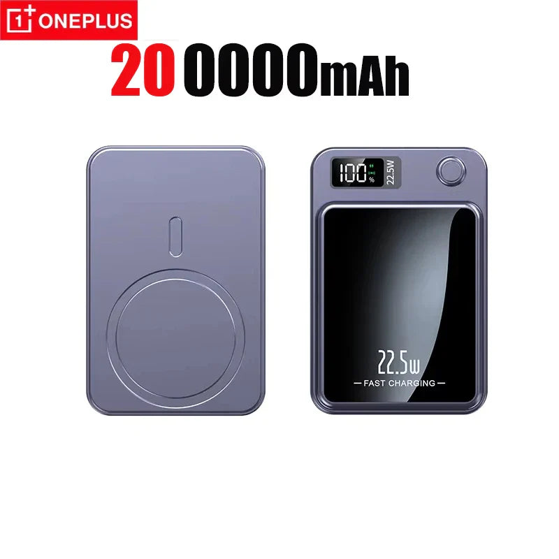 Magnetic Wireless Power Bank 200000mAh 22.5W Fast Charging Portable Charger with Digital Display for iOS & Android