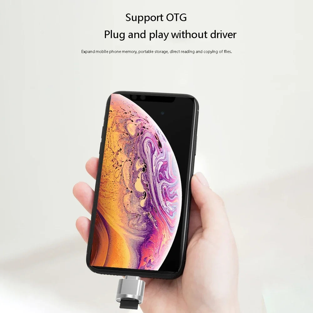 Lightning Micro SD Card Reader for iPhone & iPad OTG TF Adapter — Supports up to 512GB, FAT32/exFAT, iOS 13+
