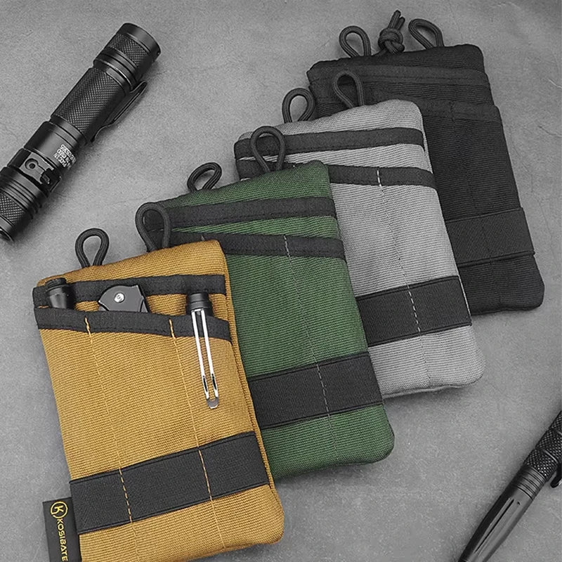 Mini Tactical EDC Waist Pouch Canvas Belt Bag - Card, Key & Coin Organizer 5.7 x 3.7 in (14.5 x 9.5 cm)