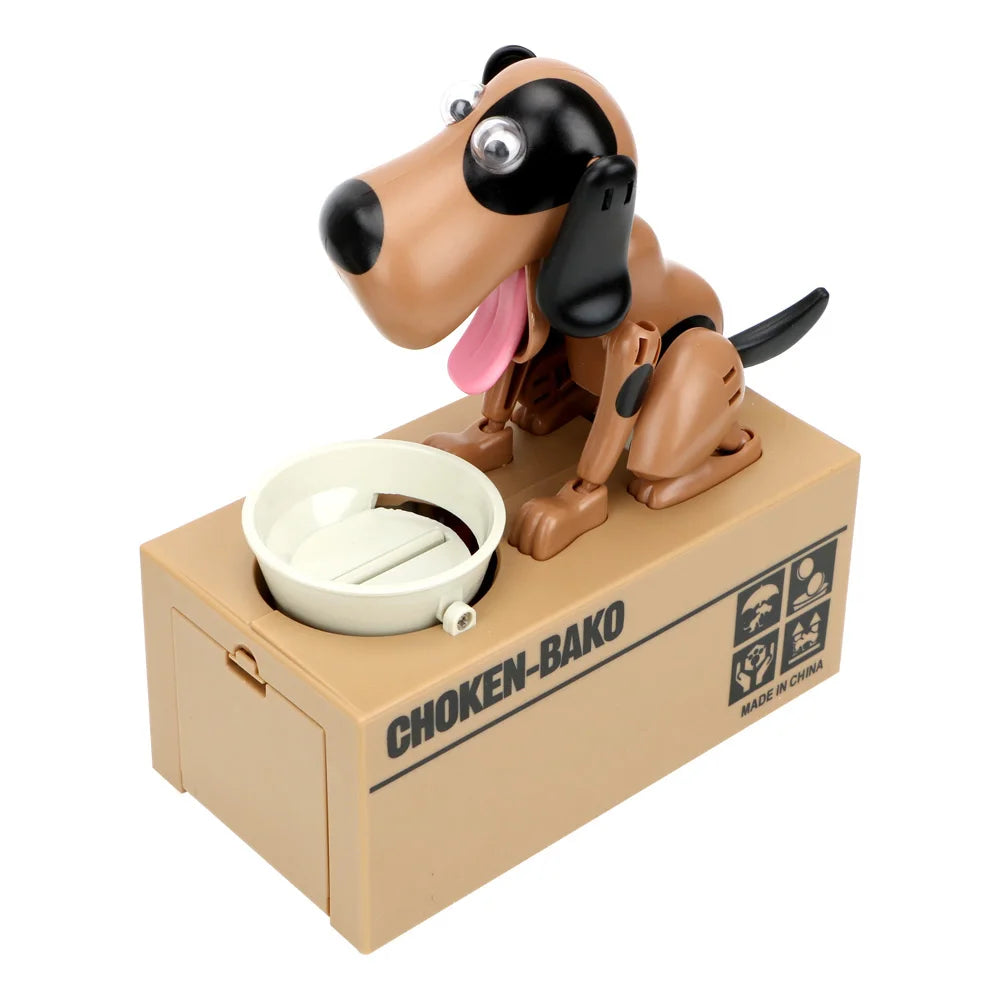 Electric Cartoon Dog Coin Bank – Battery-Operated Eating Money Piggy Bank for Kids Birthday Gift