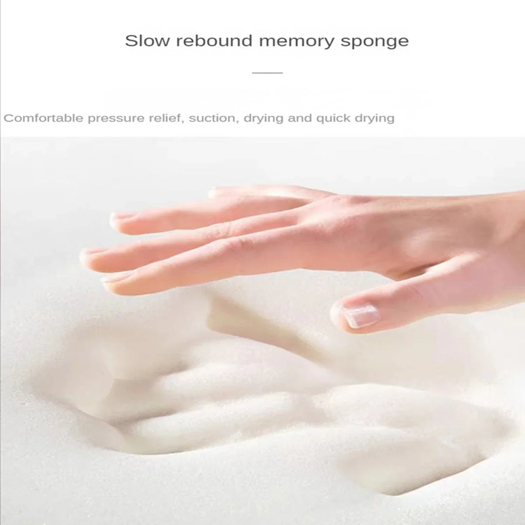 Water-Absorbent Anti-Slip Thickened Long-Pile Bathroom Mat Machine Washable Bath Rug