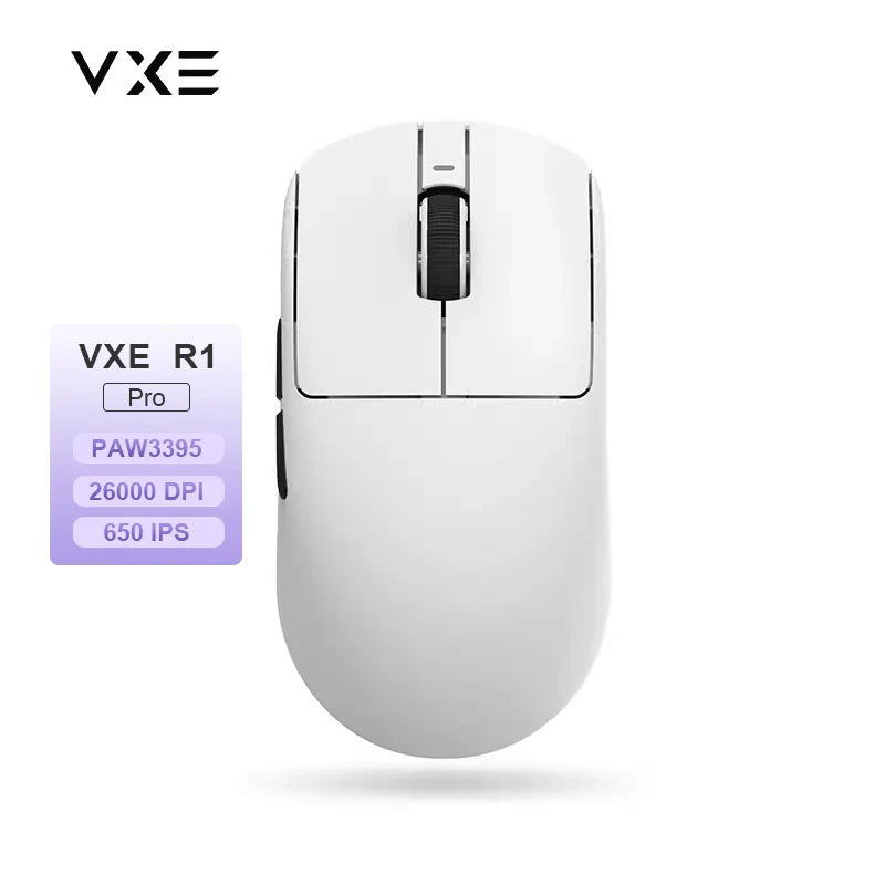 Rechargeable 2.4 GHz Wireless Gaming Mouse - Lightweight Ergonomic, Up to 26000 DPI for Esports