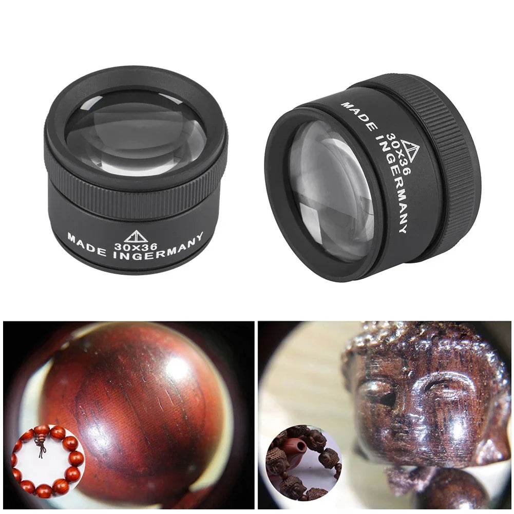 30X 36mm (1.42 in) Handheld Magnifying Loupe Monocle for Jewelry, Watch, Coin & Stamp Inspection