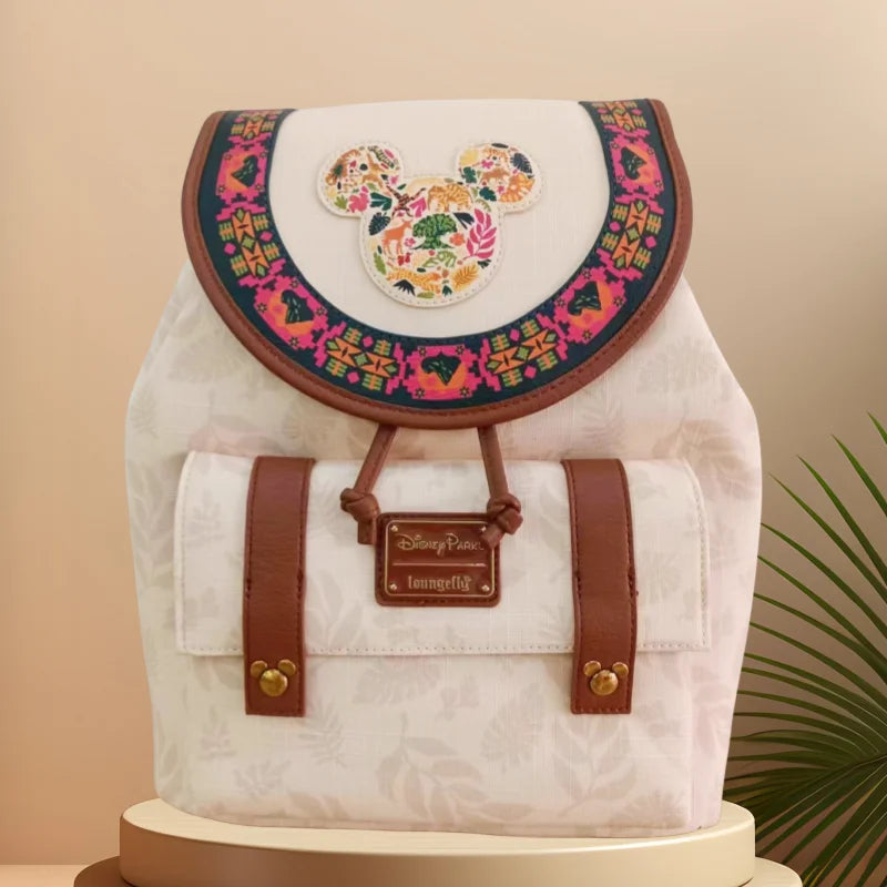 Cartoon Castle Anime Girls Mini Kids Backpack with Flowers – Cosplay Travel Schoolbag (10 x 9 x 4 in | 25 x 23 x 11 cm)
