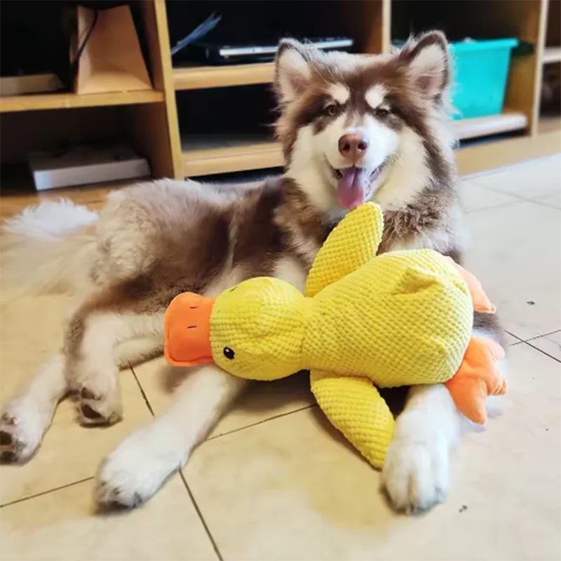 Plush Duck Dog Toy – Interactive Squeaky Cuddle Toy for Dogs, Boredom Relief & Comfort