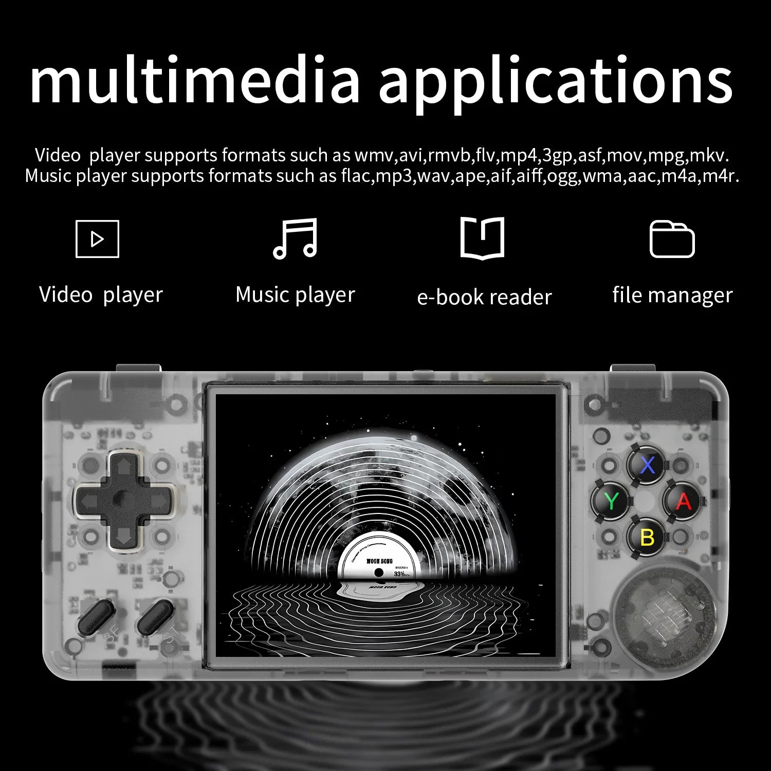 Handheld Retro Game Console 2.83-inch (72 mm) IPS Screen Linux 64GB TF 3100mAh Battery HDMI Output 5000+ Built-in Games