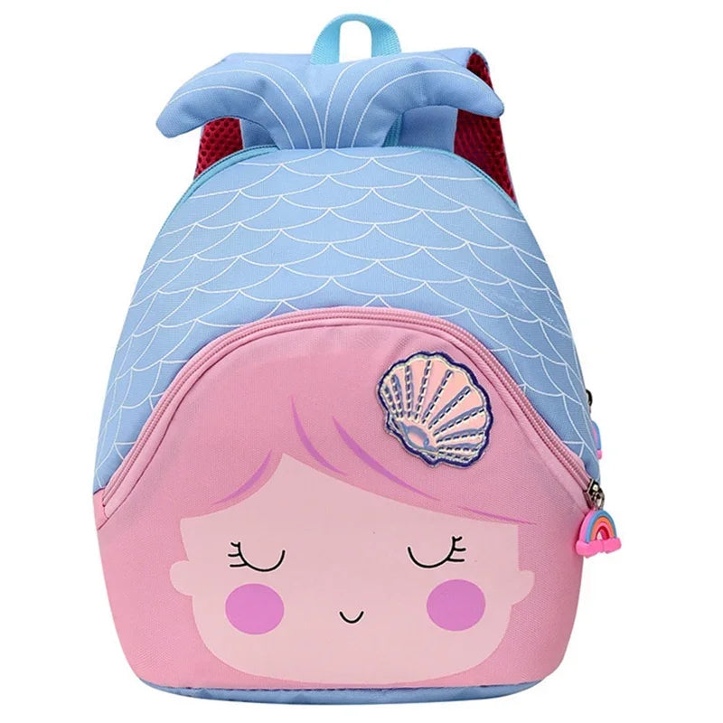 Sequin Mermaid Fishtail Toddler Backpack – Cartoon Princess School Bag for Kids