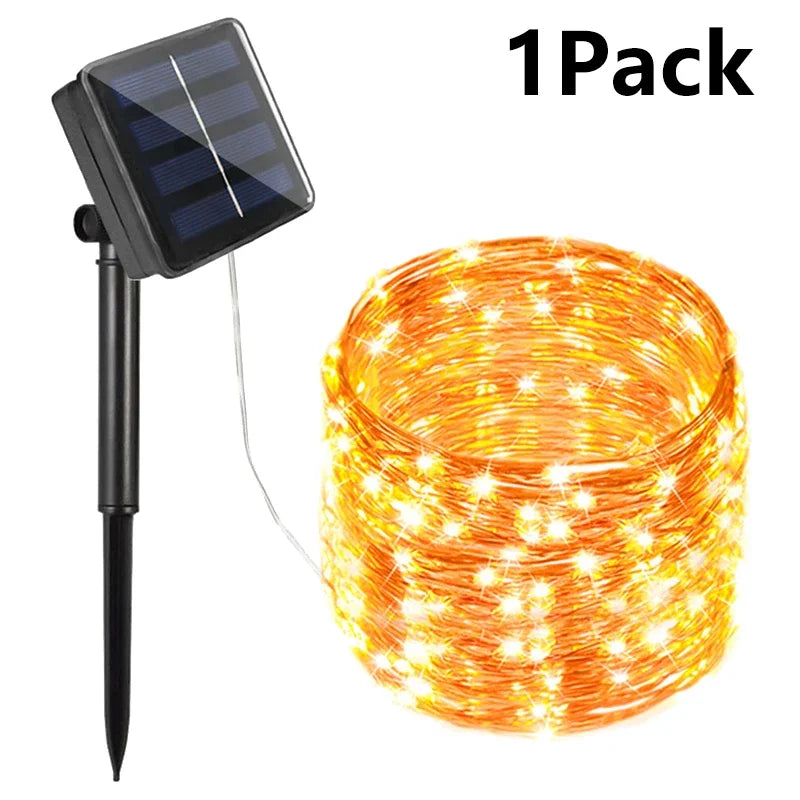 LED Solar Fairy String Lights 7m/12m/22m/32m (23ft/39ft/72ft/105ft) Waterproof Outdoor Patio Garden Wedding Lights