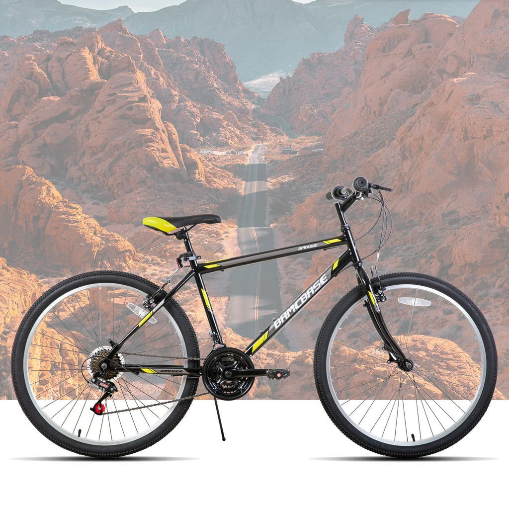Unisex 24-inch & 26-inch Mountain Bike, 21-Speed, Chromoly Steel Frame, Dual V-Brake