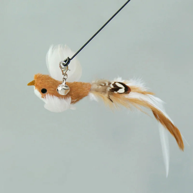 Interactive Feather Cat Toy – Feather Teaser for Cat Play & Exercise