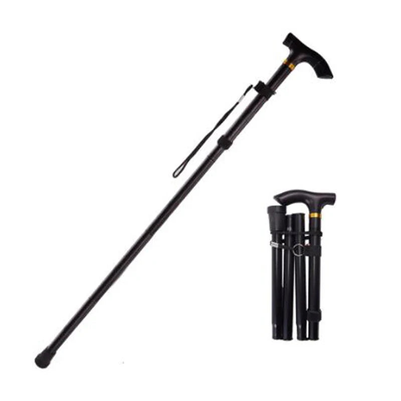 Adjustable Telescopic Folding Walking Stick Lightweight Aluminum Hiking Trekking Cane for Elderly