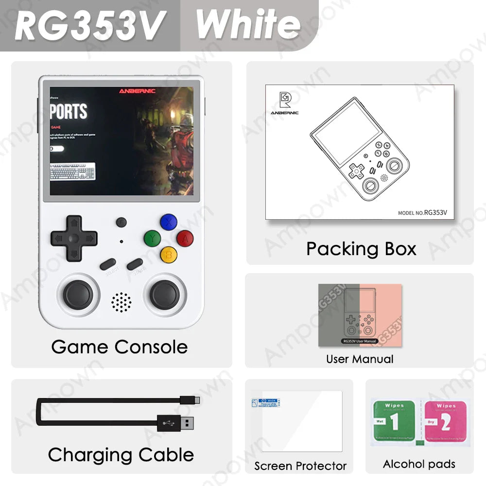 Handheld Retro Game Console 3.5-inch (8.9 cm) IPS Screen HDMI Output Android & Linux Built-in Emulators 10,000+ Games