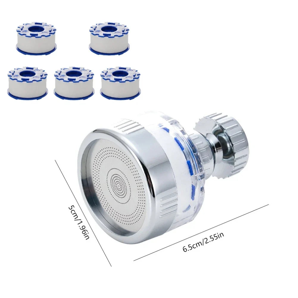 360° Rotating Faucet Water Filter Aerator Extender – Pressurized Kitchen & Bathroom Tap Purifier, Splash-Proof