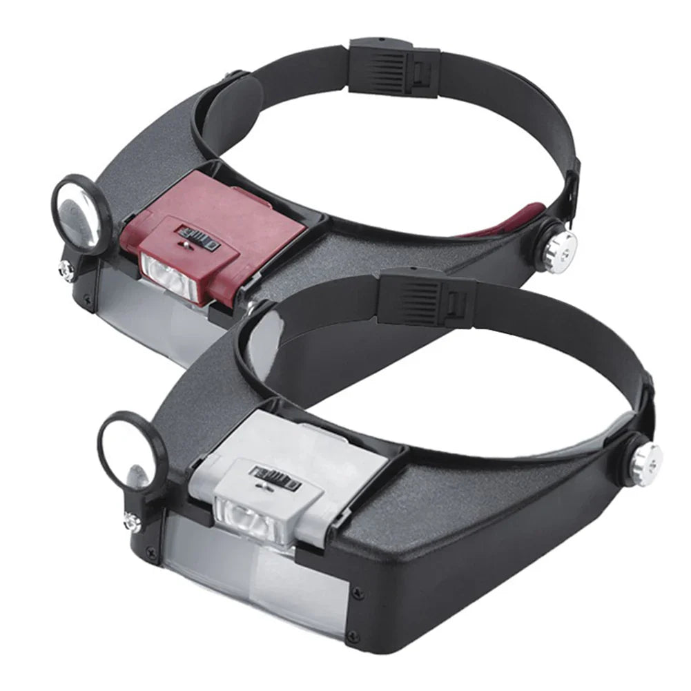 Headband LED Magnifying Glasses 10X Illuminated Adjustable Loupe for Jewelry & Watch Repair