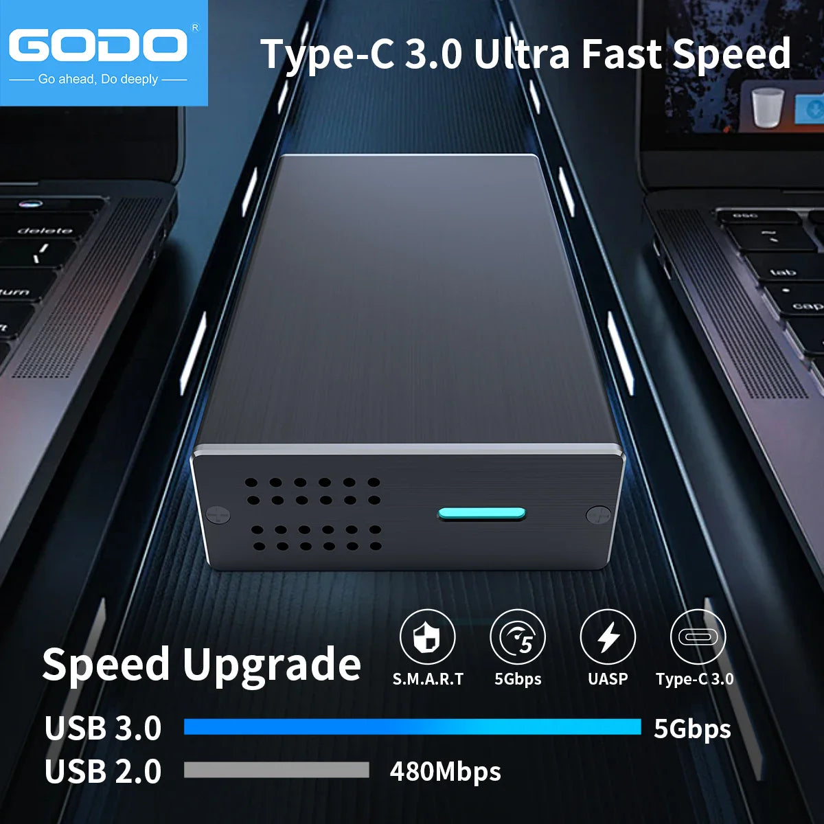 2.5-Inch Dual-Bay RAID External SSD/HDD Enclosure USB 3.0 UASP SATA I/II/III