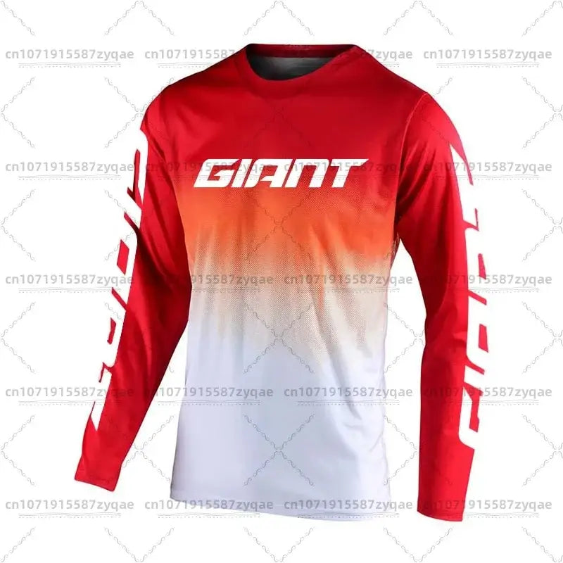 Giant Mountain Bike Jersey MTB Enduro off Road Shirt Downhill Sportswear Motorcycle T-shirt Long Sleeve Riding T-shirt