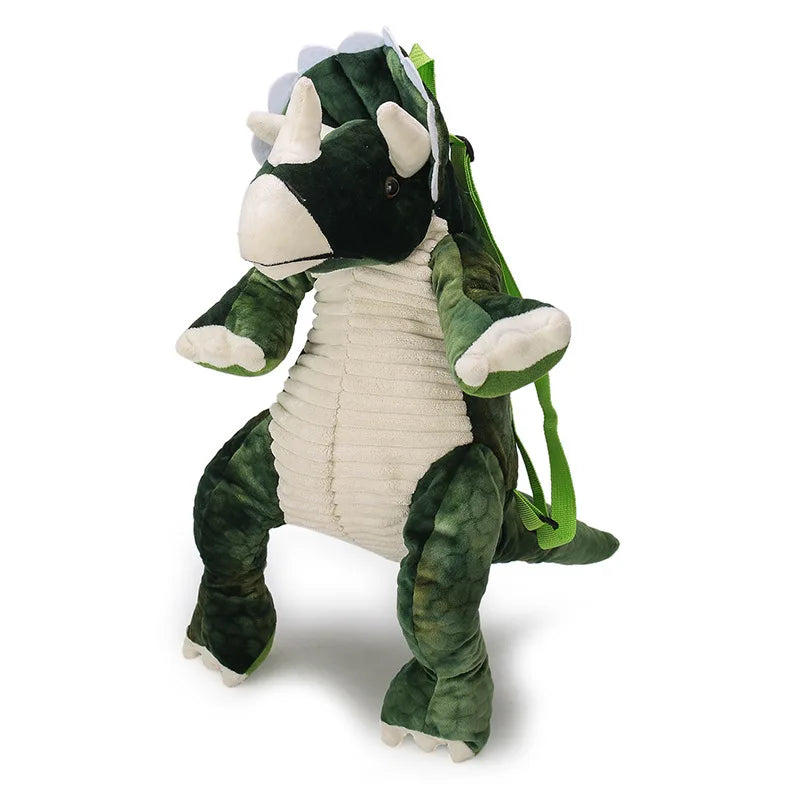Plush T-Rex Dinosaur Backpack with Adjustable Straps, Kids School Bag for Boys and Girls