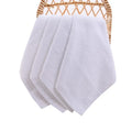 5-Pack Pure Cotton Small Square Towels - White Face & Hand Towels for Kids, Hotel, Spa, Bathroom