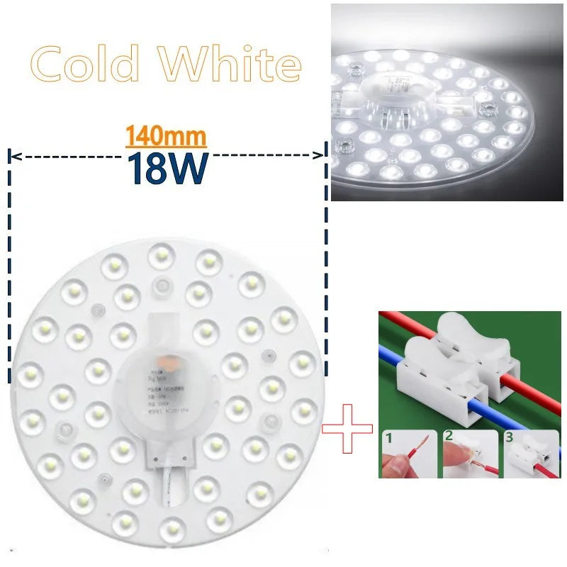 LED Round Panel Ceiling Light - Slim Circular Flush Mount, 12W 18W 24W 36W 50W, 220–240V