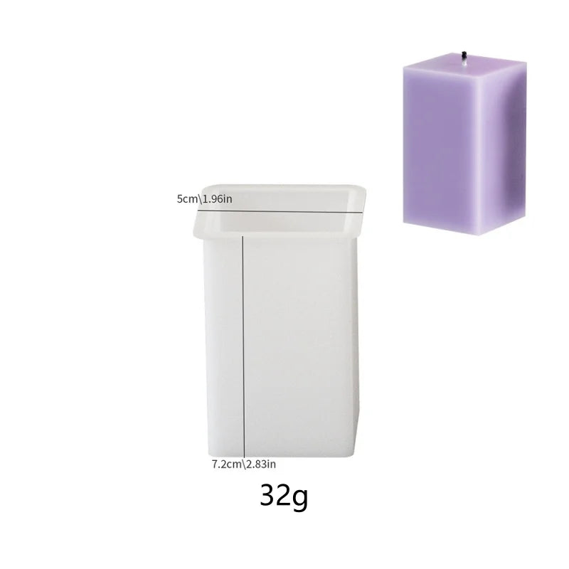 3D Geometric Silicone Cylinder Candle & Soap Mold for DIY Aromatherapy Home Decor