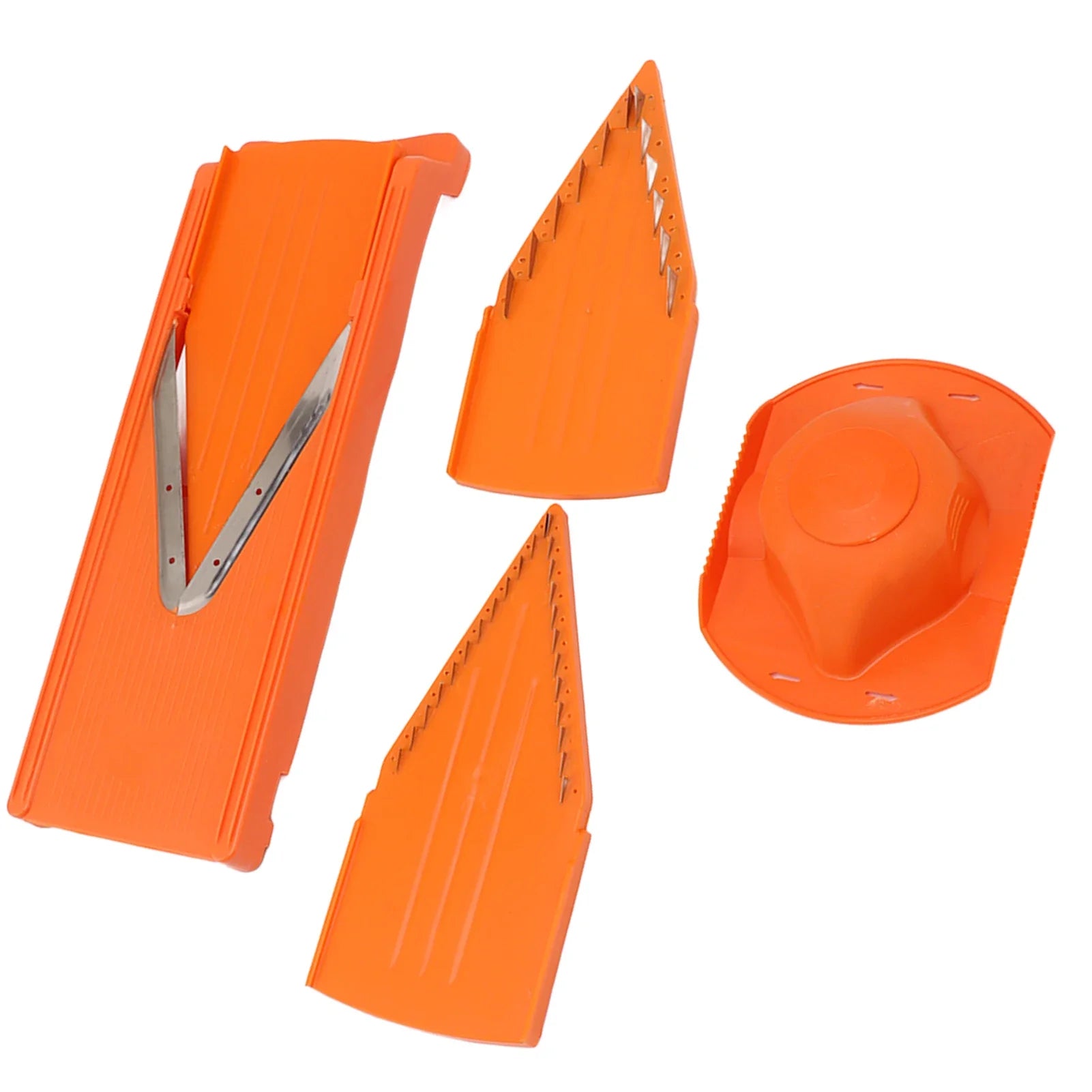 V-Blade Mandoline Vegetable Cutter – Manual Kitchen Slicer with Hand Guard & 3 Stainless Steel Blades