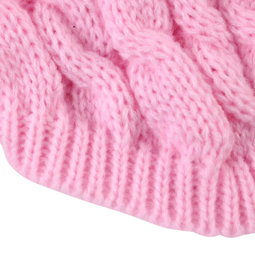 Knitted Cable Dog Sweater - Warm Autumn/Winter Pullover for Small Dogs