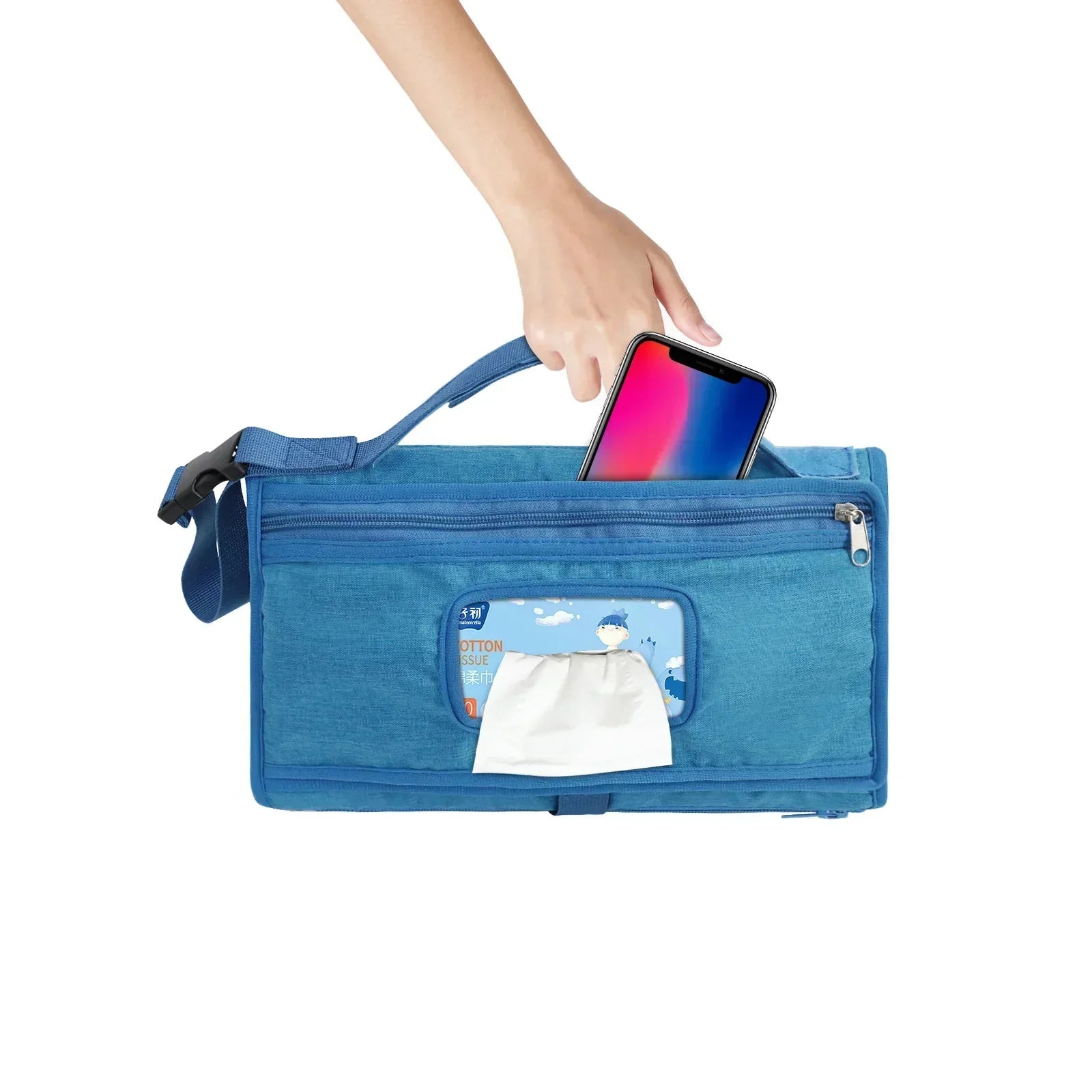 Compact Waterproof Travel Baby Changing Pad with Wipes Pocket - Portable Diaper Changing Station 30 x 20 cm (11.8 x 7.9 in)