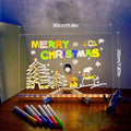 LED Acrylic Message Board with Night Light and 7 Color Pens – DIY Rewritable Kids Drawing & Birthday Gift