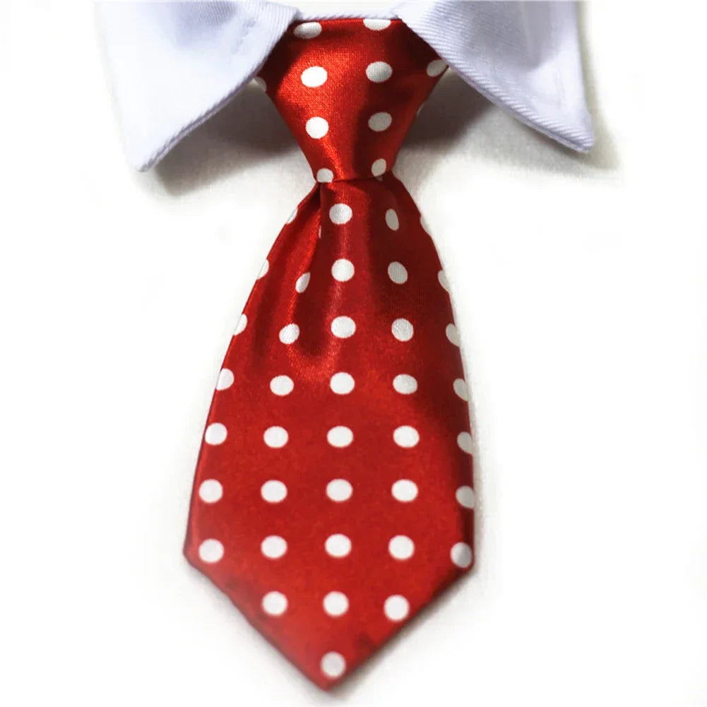 Pet Bow Tie Collar Tuxedo - Formal Necktie for Dogs & Cats, Small & Medium (32cm/12.6in, 40cm/15.75in) - 12 Colors