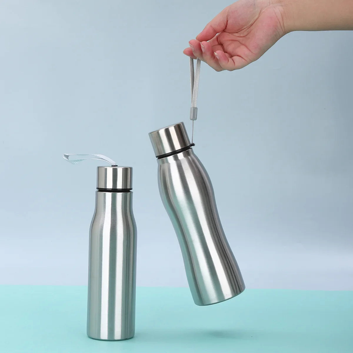 1L (1000 ml / 33.8 fl oz) Stainless Steel Sport Water Bottle - Insulated Vacuum Flask for Gym, Camping & Travel