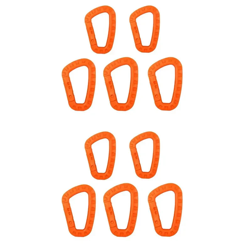 Tactical Carabiner D-Ring Clips for Backpack & Keychain - 1-10 Pack