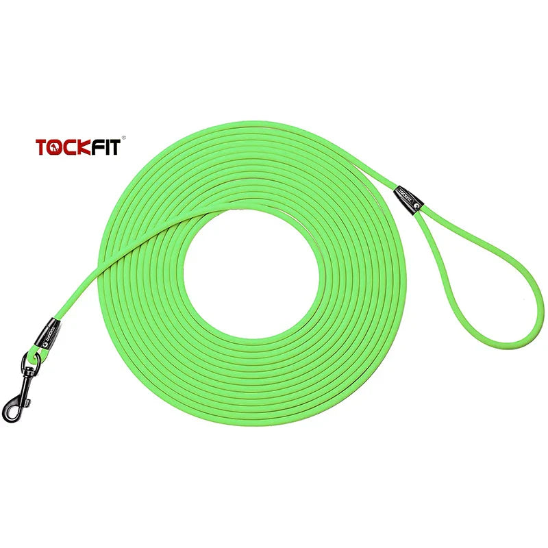 Waterproof PVC Dog Training Leash – Long Recall Leash 5ft/1.5m, 10ft/3m, 20ft/6m, 30ft/9m – Odor-Resistant & Tangle-Free