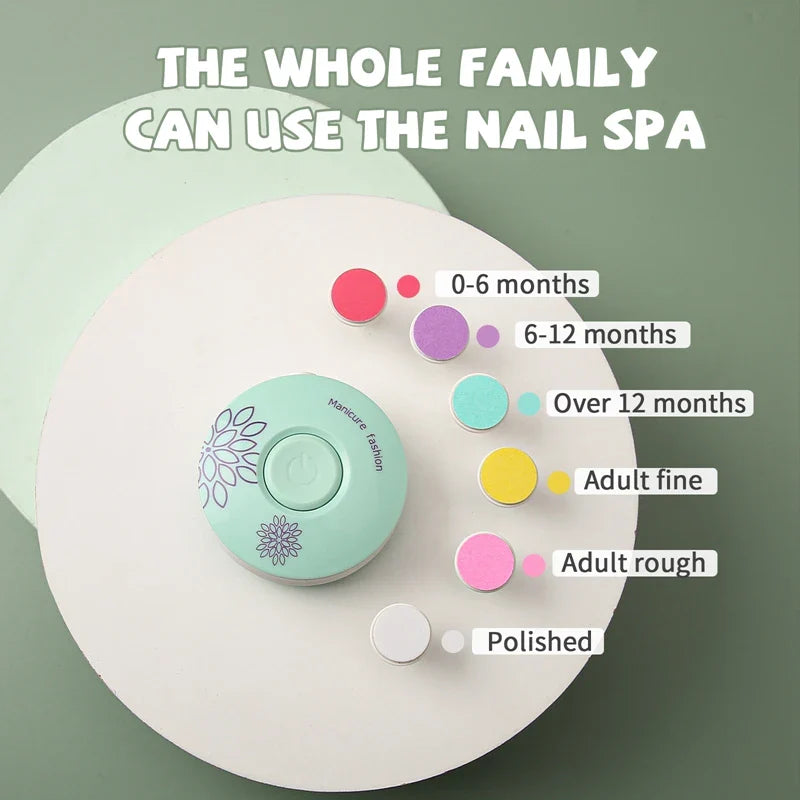 Baby Electric Nail Trimmer Kit - Nail Polisher & Clippers for Newborns and Toddlers